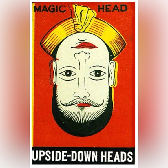 Upside-Down Heads: 24 Gemini Duality postcards